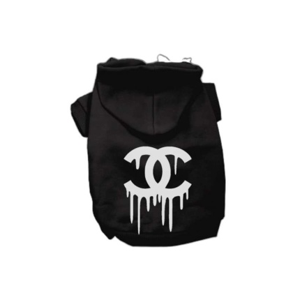 BLACK - Chewnel Drippy Dog Hoodies - 2X Large