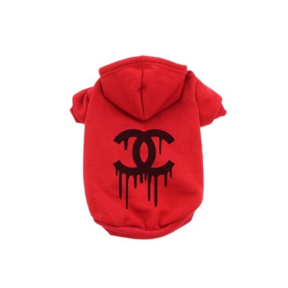 RED - Chewnel Drippy Dog Hoodies - X Small