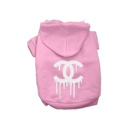 PINK - Chewnel Drippy Dog Hoodies - Large