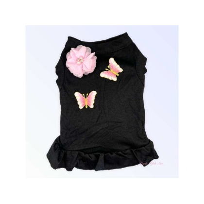 BLACK - Chiffon & Butterflies - Large