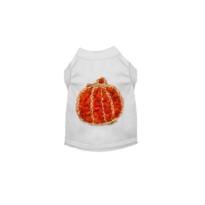 WHITE - Chiffon Rose Halloween Pumpkin Shirt - Medium