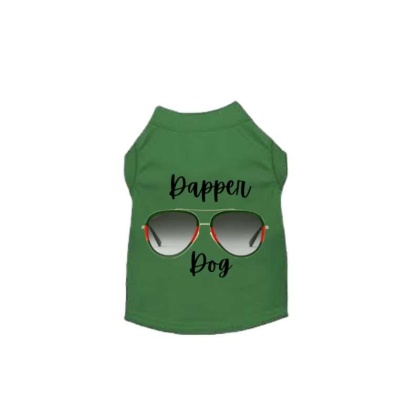 GREEN - Designer Dapper Dog Tee - Medium