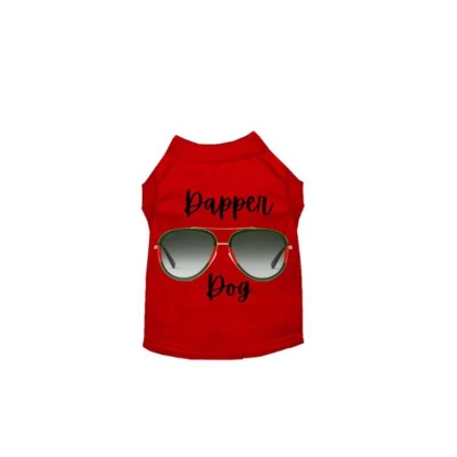 RED - Designer Dapper Dog Tee - Medium