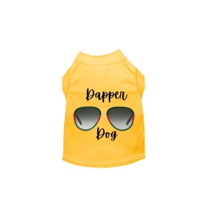 YELLOW - Designer Dapper Dog Tee - Medium