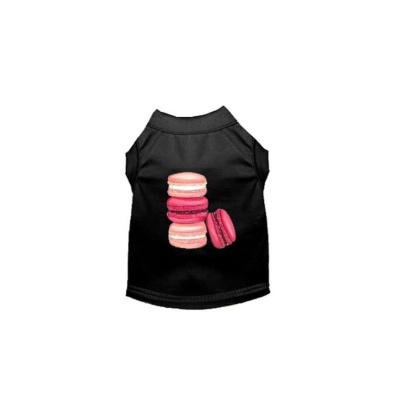 BLACK - Love Macaroons Dog Shirt - X Small