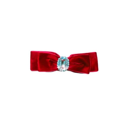 Red - Luxurious Velvet Bow Hair Clip