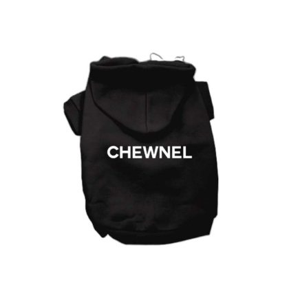 BLACK - My Fab Chewnel Warm Dog Hoodie - Small