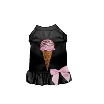 BLACK - My Favorite Chewy Vuitton Ice Cream Dress - Large