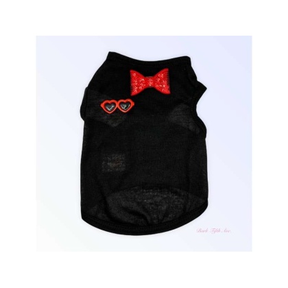 BLACK - My Summertime Sunglasses & Bows Tank - 2X Large