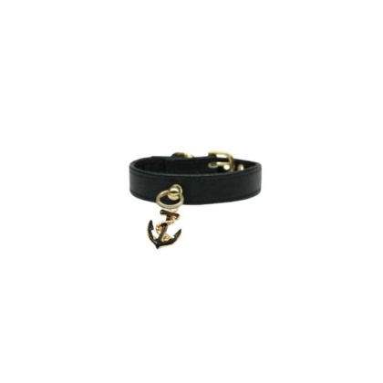 BLACK - Nautical Dog Charm Collar - 10\