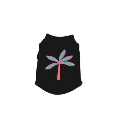 BLACK - Palm Tree Tank Top - Medium