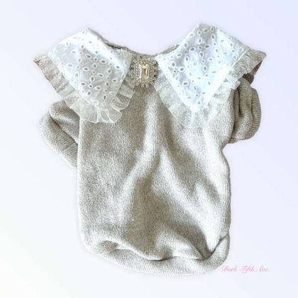 Princess Lace Lapel Sweater - X Small