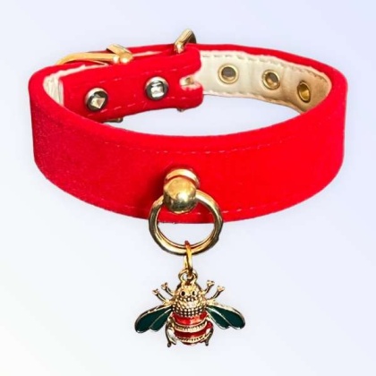 Red Velvet Bee Collar - 10\