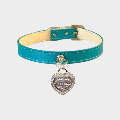 Rhinestone Heart Sniffany Dog Collar - 10\