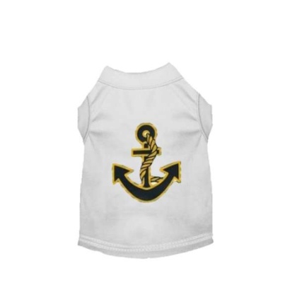 WHITE - Sailor Boy Dog Tank - Small