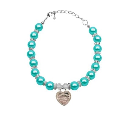 Single Row Pearl Sniffany Dog Necklace - Medium