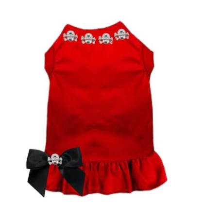 RED - Skull Studded Dress - 2X Large