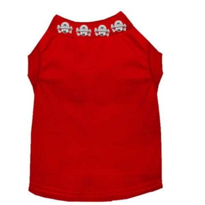 RED - Skull Studded Tee - Medium