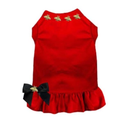 RED - Studded Bee Dress - X Small