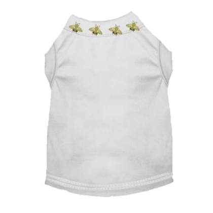 WHITE - Studded Bee Tee - Small