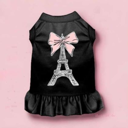 Eiffel Tower Bow Dog Dress - 2X Large