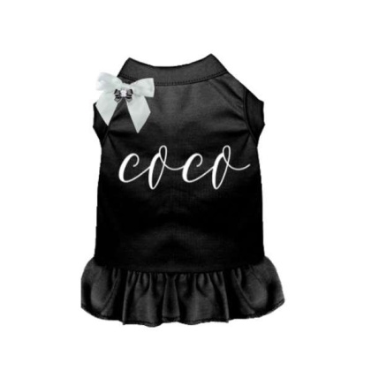 BLACK - Fancy Coco Dog Dress - Small