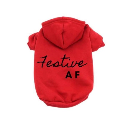 RED - Festive AF Hoodie - Medium