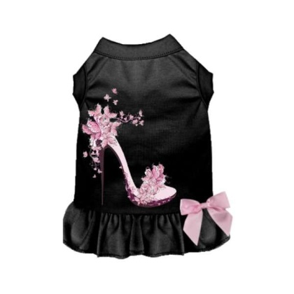 BLACK - Floral Spring Stiletto Dress - X Small