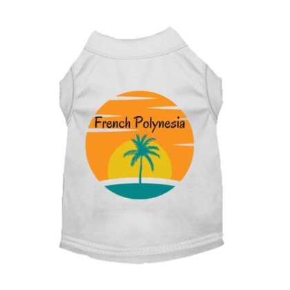 WHITE - French Polynesia- Dog Shirt - Medium