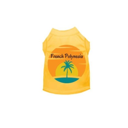 YELLOW - French Polynesia- Dog Shirt - Medium