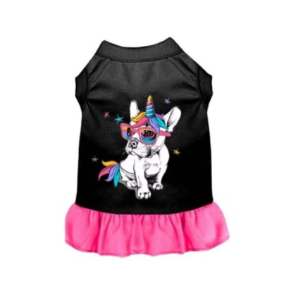 BLACK WITH HOT PINK TRIM - Frenchiecorn - Small