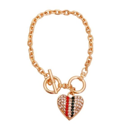 Gold Chain GG Heart Necklace - Medium