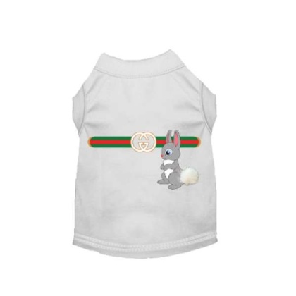 WHITE - Gucchewi Bunny- Dog Shirt - 2X Large