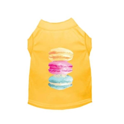 YELLOW - It\'s A Macaroon Summer- Dog Shirt - Large