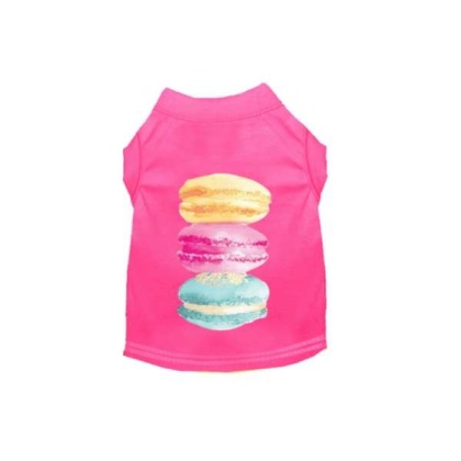 HOT PINK - It\'s A Macaroon Summer- Dog Shirt - Large