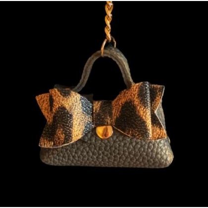 Leopard Faux Fur Pickup Bag - Large