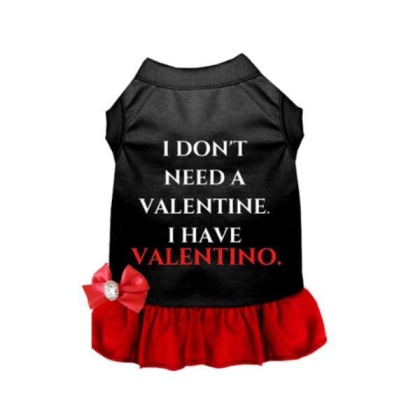 BLACK AND RED - Valentine or Valentino - 2X Large