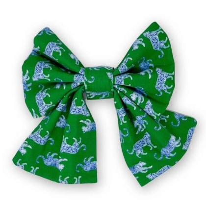 Leopard Parade Sailor Dog Bow - Large