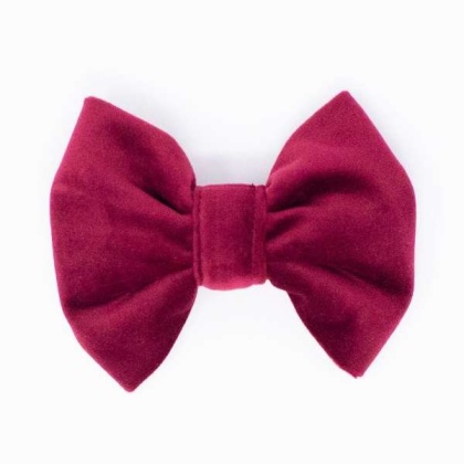 Limited Edition Velvet Mulberry Classic Dog Bow Tie - Large