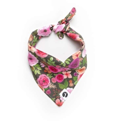 Mulberry Bouquet Dog Bandana - L