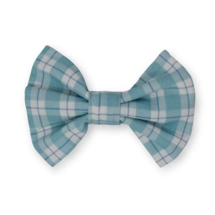 Seaside Plaid Classic Dog Bow Tie - Large