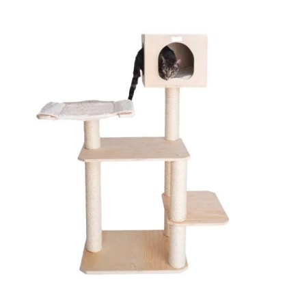 Armarkat Premium Scots Pine Solid Wood Cat Tree, 50\