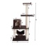 GleePet 59-Inch Brown Cat Tree Real Wood Cat Hammock