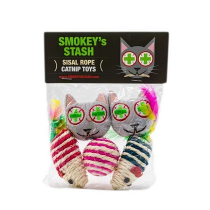 Smokey\'s Stash Catnip Toys and Sisal Mouse