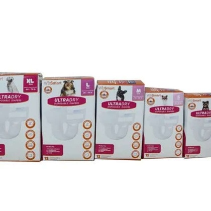 White - WizSmart UltraDry Disposable Diapers  - Large