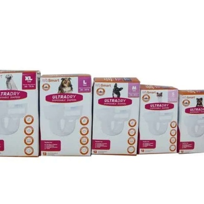 White - WizSmart UltraDry Disposable Diapers  - XS