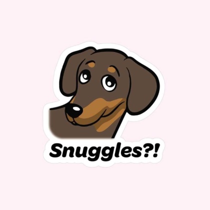 Snuggles Sticker