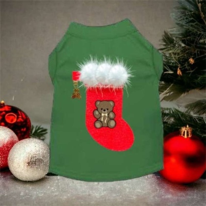 Chewy Vuitton Stocking Bear Shirt-Dog Shirt - XL