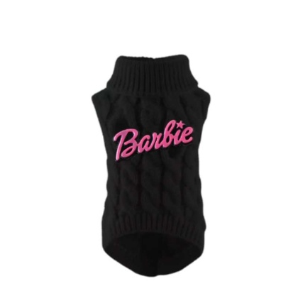 Chic Barbie Knit Turtleneck-Dog Sweater - XL