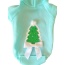 Quilted Christmas Tree Dog Hoodie - Small